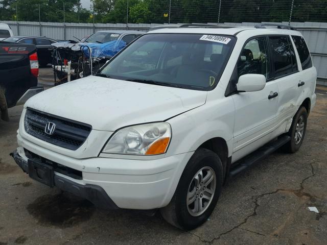 5FNYF18575B035537 - 2005 HONDA PILOT EXL WHITE photo 2