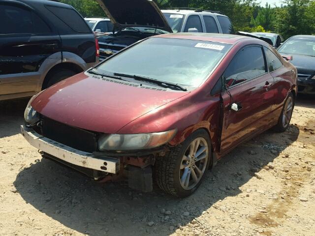 2HGFG21597H707343 - 2007 HONDA CIVIC SI BURGUNDY photo 2