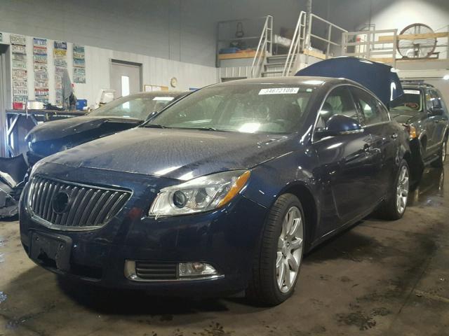 2G4GU5GVXC9159115 - 2012 BUICK REGAL PREM BLUE photo 2