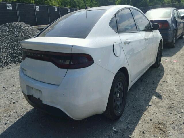 1C3CDFAA1FD346561 - 2015 DODGE DART SE WHITE photo 4