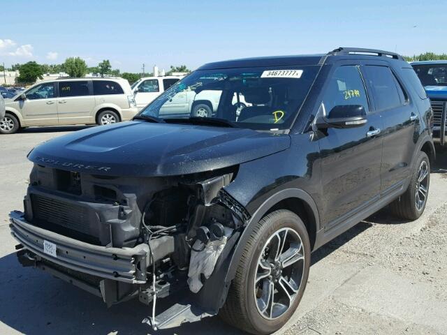 1FM5K8GTXEGC53688 - 2014 FORD EXPLORER S BLACK photo 2