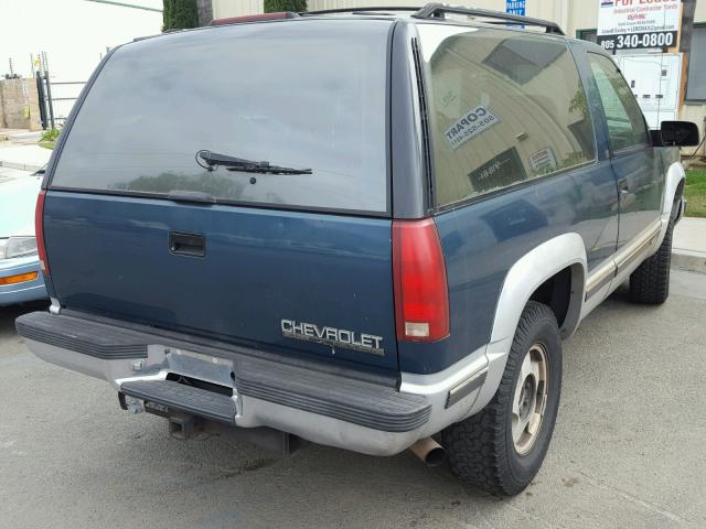 1GNEK18K4RJ317712 - 1994 CHEVROLET BLAZER K15 BLUE photo 4