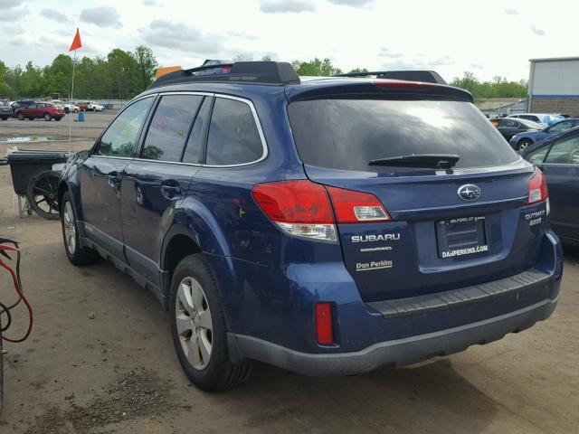 4S4BRBGCXA3365887 - 2010 SUBARU OUTBACK 2. BLUE photo 3