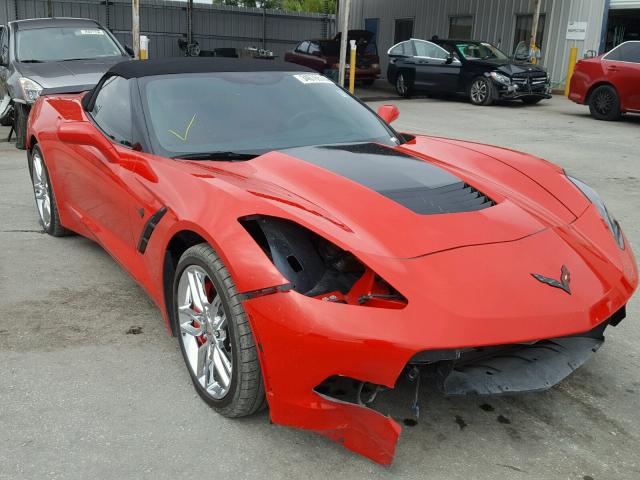 1G1YC3D70E5124145 - 2014 CHEVROLET CORVETTE S RED photo 1