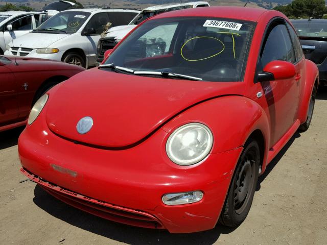 3VWBK21C42M434457 - 2002 VOLKSWAGEN NEW BEETLE RED photo 2