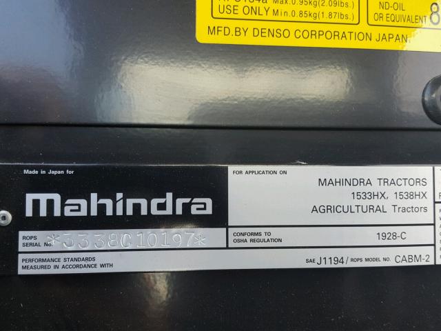 38HX150470197 - 2016 MAHINDRA AND MAHINDRA TRACTOR RED photo 10