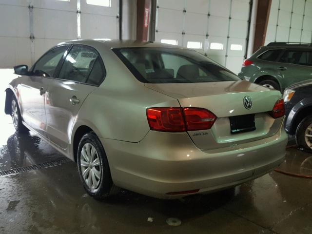 3VW2K7AJXDM269707 - 2013 VOLKSWAGEN JETTA BASE 米色 照片 3