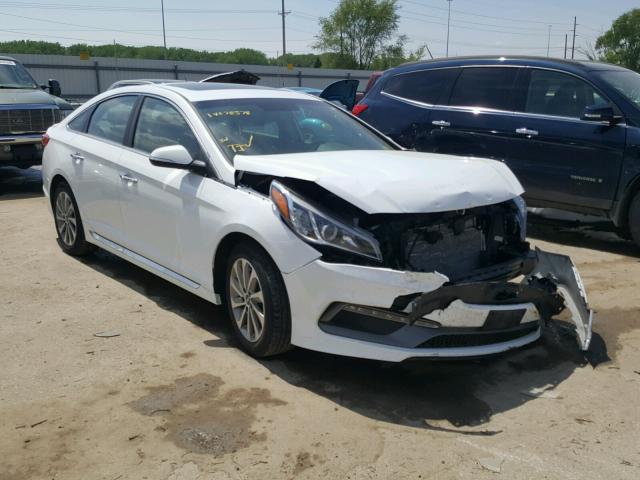 5NPE34AF2HH527284 - 2017 HYUNDAI SONATA SPO WHITE photo 1