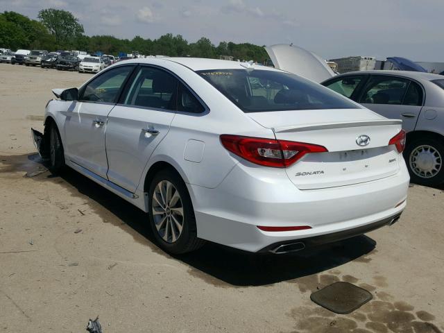 5NPE34AF2HH527284 - 2017 HYUNDAI SONATA SPO WHITE photo 3