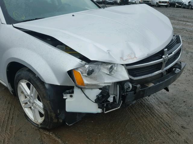 1B3CC1FB6AN218579 - 2010 DODGE AVENGER EX SILVER photo 9