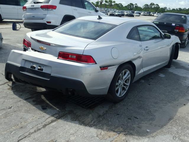 2G1FB1E34F9251835 - 2015 CHEVROLET CAMARO LS SILVER photo 4