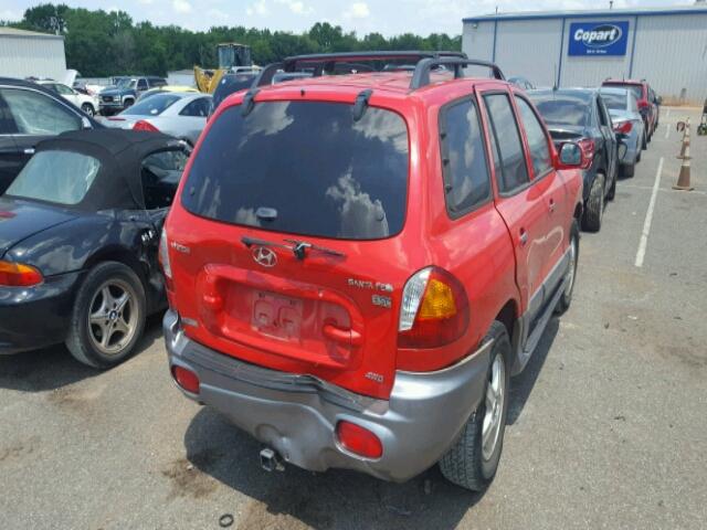 KM8SC73E03U513287 - 2003 HYUNDAI SANTA FE G RED photo 4