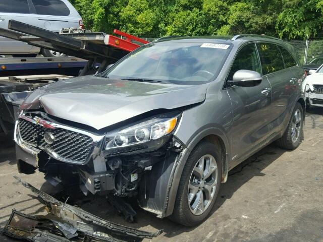 5XYPKDA17GG141627 - 2016 KIA SORENTO SX GRAY photo 2