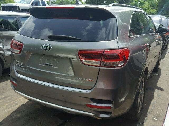 5XYPKDA17GG141627 - 2016 KIA SORENTO SX GRAY photo 4