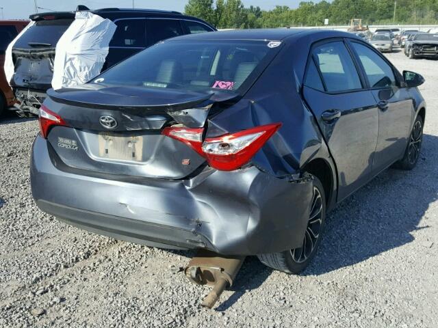 2T1BURHE0FC366217 - 2015 TOYOTA COROLLA L GRAY photo 4