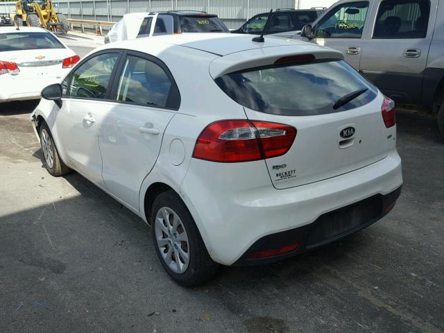 KNADM5A39D6139412 - 2013 KIA RIO LX WHITE photo 3