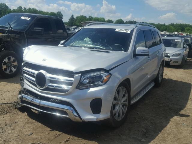 4JGDF6EE1HA841298 - 2017 MERCEDES-BENZ GLS 450 4M SILVER photo 2