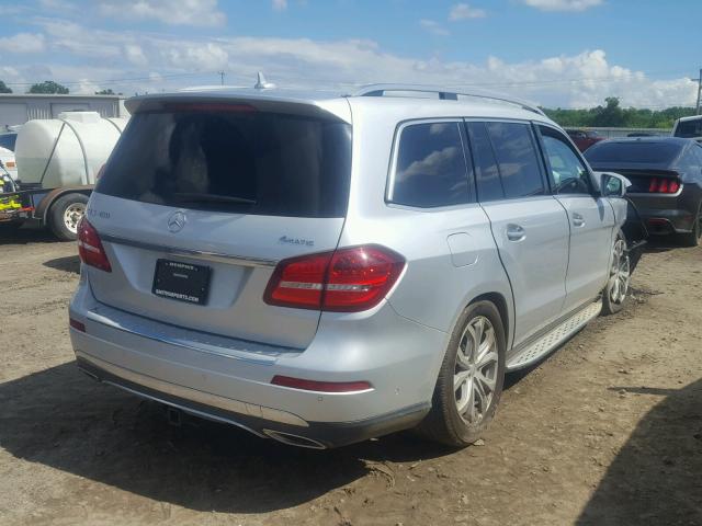 4JGDF6EE1HA841298 - 2017 MERCEDES-BENZ GLS 450 4M SILVER photo 4