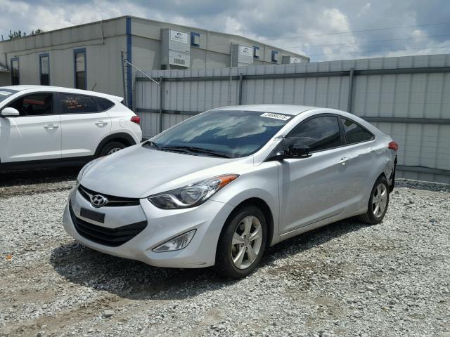 KMHDH6AE3DU009552 - 2013 HYUNDAI ELANTRA CO SILVER photo 2