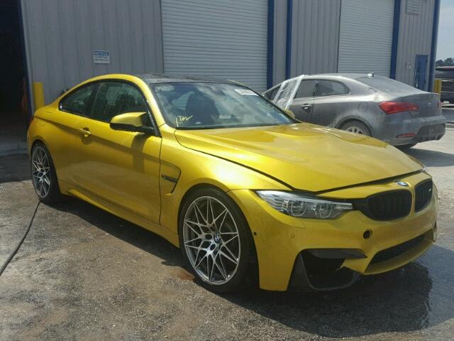 WBS3R9C34HA014348 - 2017 BMW M4 YELLOW photo 1