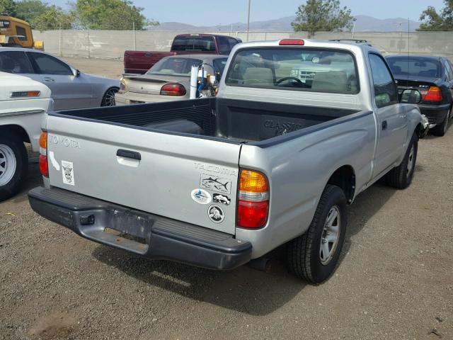 5TENL42NX4Z345989 - 2004 TOYOTA TACOMA SILVER photo 4