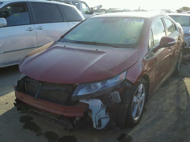 1G1RE6E40DU149281 - 2013 CHEVROLET VOLT RED photo 2