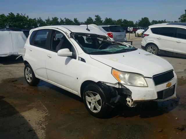 KL1TD66E59B626708 - 2009 CHEVROLET AVEO LS WHITE photo 1
