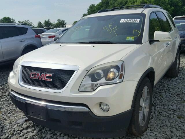 1GKKVRED5BJ244562 - 2011 GMC ACADIA SLT WHITE photo 2