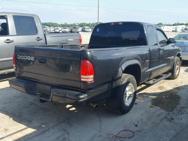 1B7GL22N8YS741927 - 2000 DODGE DAKOTA BLACK photo 4