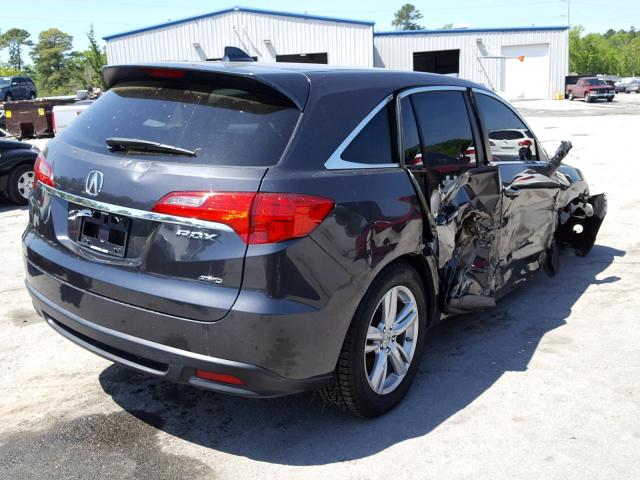 5J8TB4H53DL014477 - 2013 ACURA RDX TECHNO GRAY photo 4