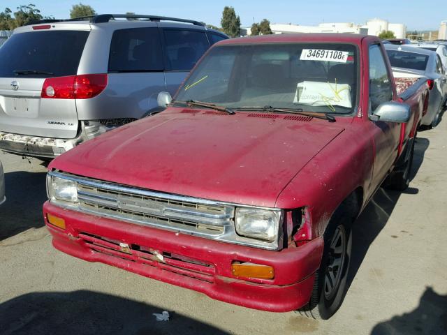 JT4RN81PXK0003428 - 1989 TOYOTA PICKUP 1/2 RED photo 2