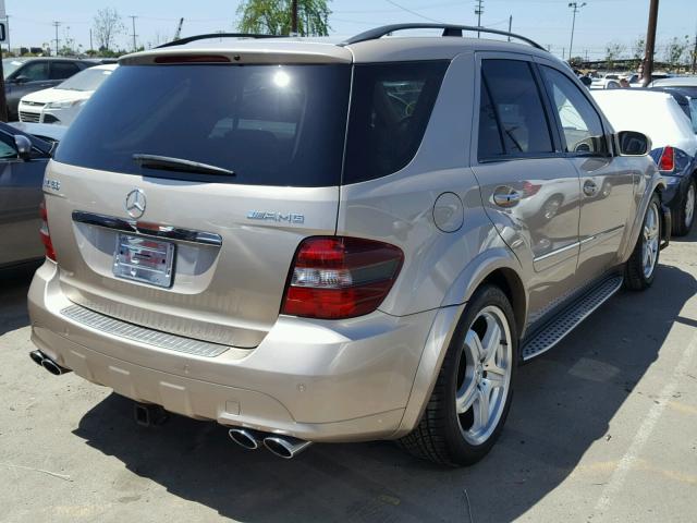 4JGBB77E87A183273 - 2007 MERCEDES-BENZ ML 63 AMG GOLD photo 4