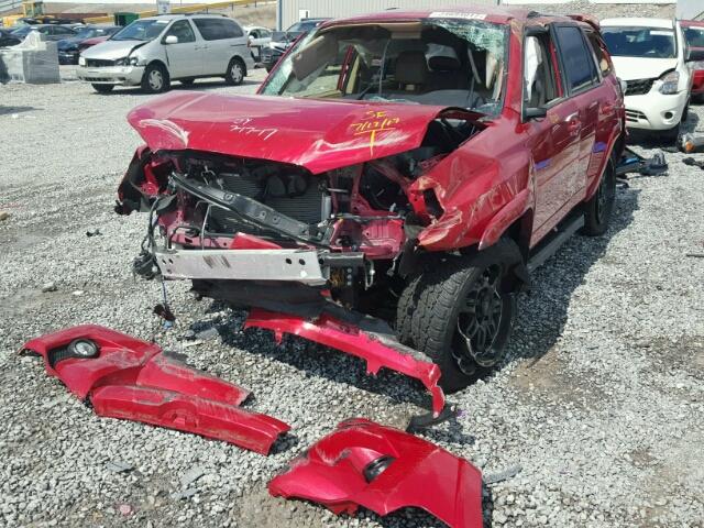 JTEBU5JR0G5366413 - 2016 TOYOTA 4RUNNER SR RED photo 2