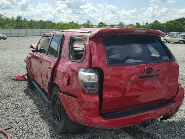 JTEBU5JR0G5366413 - 2016 TOYOTA 4RUNNER SR RED photo 3