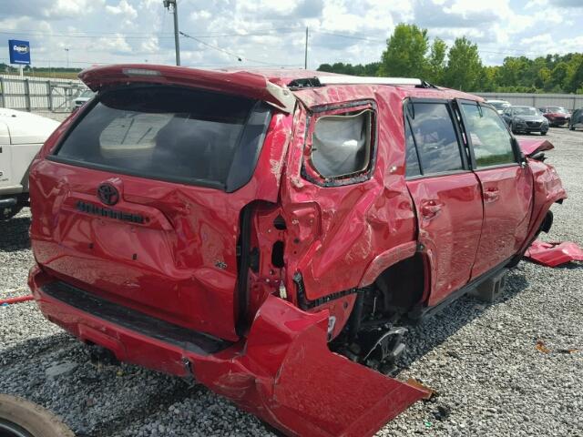 JTEBU5JR0G5366413 - 2016 TOYOTA 4RUNNER SR RED photo 4