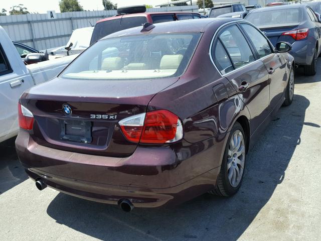 WBAVD53528A284720 - 2008 BMW 335 XI MAROON photo 4