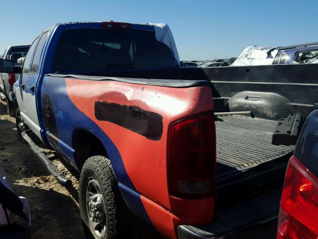1D7KS28C26J245968 - 2006 DODGE RAM 2500 S BLUE photo 3