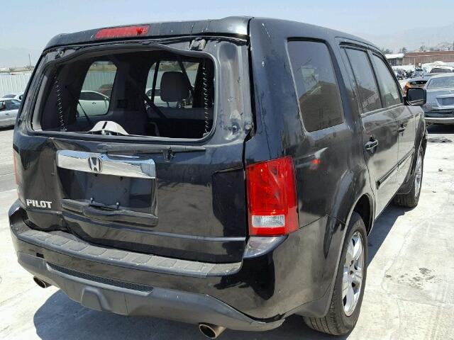 5FNYF3H45CB003833 - 2012 HONDA PILOT BLACK photo 4