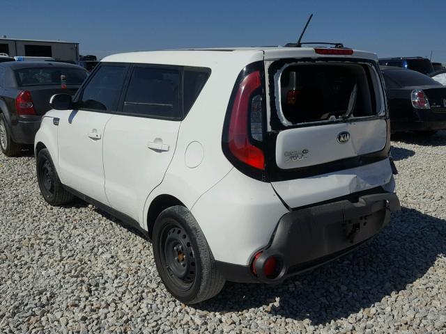 KNDJN2A29F7774801 - 2015 KIA SOUL WHITE photo 3