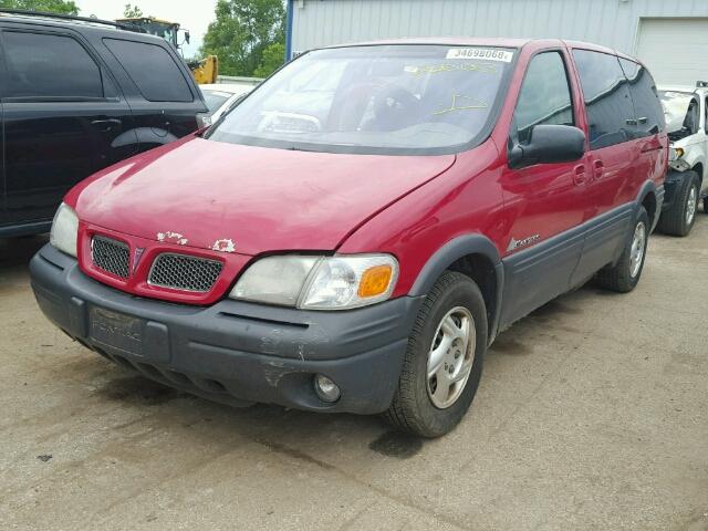 1GMDX03E4YD265864 - 2000 PONTIAC MONTANA RED photo 2