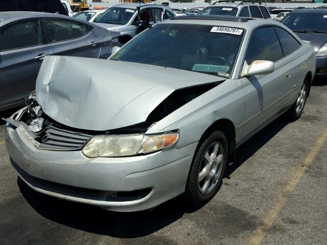 2T1CF22P63C605734 - 2003 TOYOTA CAMRY SOLA SILVER photo 2