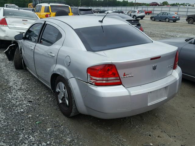 1B3CC4FB4AN160702 - 2010 DODGE AVENGER SX SILVER photo 3