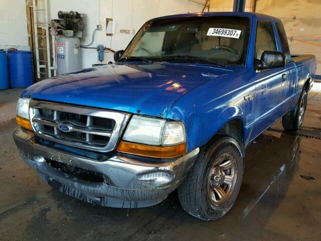 1FTYR14V7YPA49008 - 2000 FORD RANGER SUP BLUE photo 2