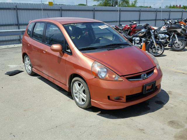 JHMGD376X7S036550 - 2007 HONDA FIT S ORANGE photo 1