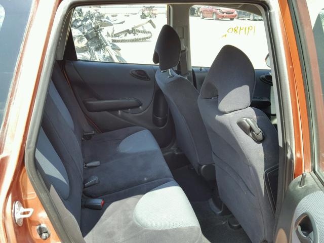 JHMGD376X7S036550 - 2007 HONDA FIT S ORANGE photo 6