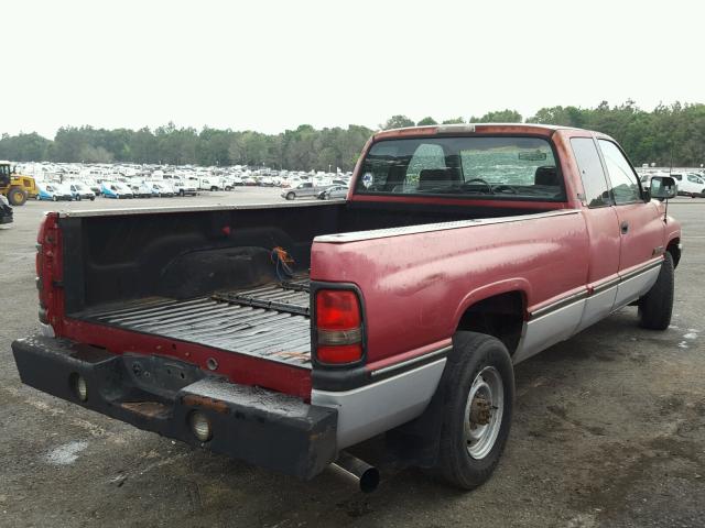 3B7KC23D3VM597661 - 1997 DODGE RAM 2500 RED photo 4