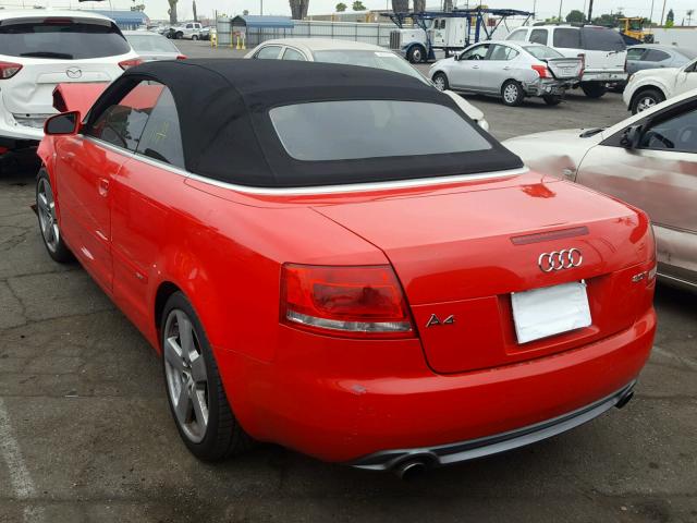 WAUAF48H29K008507 - 2009 AUDI A4 2.0T CA RED photo 3