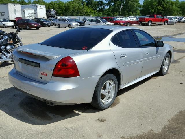 2G2WP522X41293664 - 2004 PONTIAC GRAND PRIX SILVER photo 4