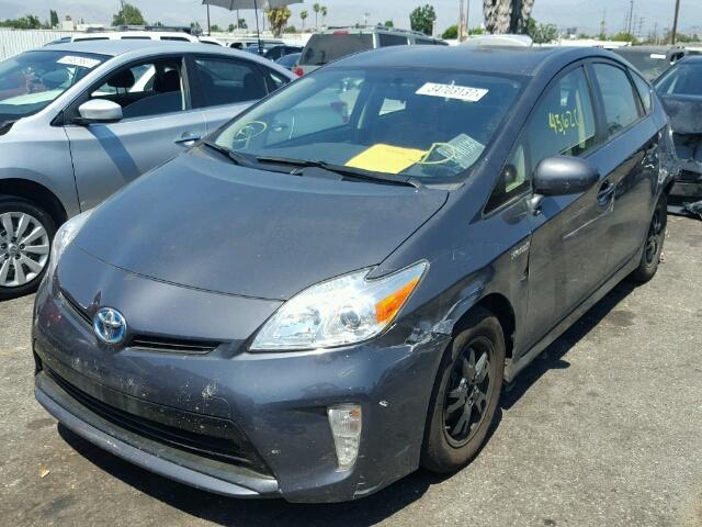 JTDKN3DU5F0452933 - 2015 TOYOTA PRIUS CHARCOAL photo 2