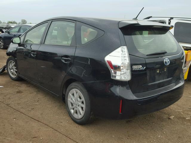 JTDZN3EU8EJ002800 - 2014 TOYOTA PRIUS V BLACK photo 3